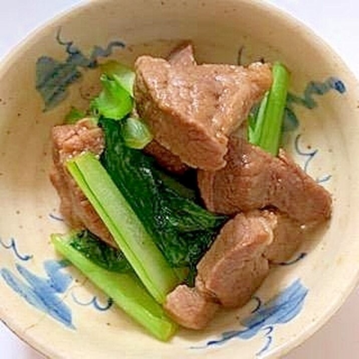 豚肩ロースと小松菜の炒め煮